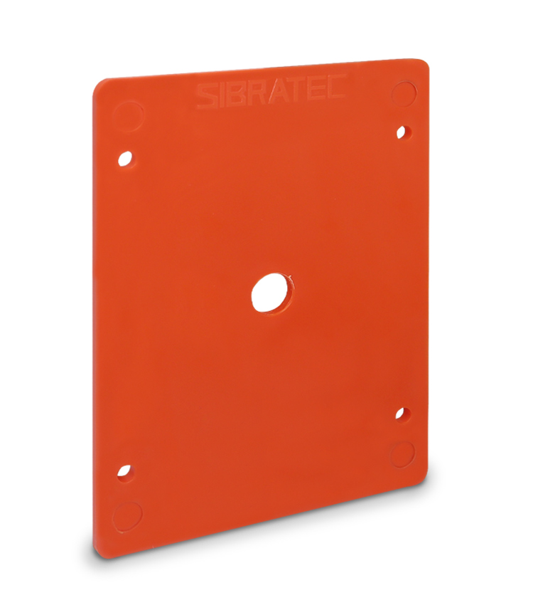 Placa de Montagem Plástica Cor Laranja para Caixa Pequena - C165xL120xP4mm 