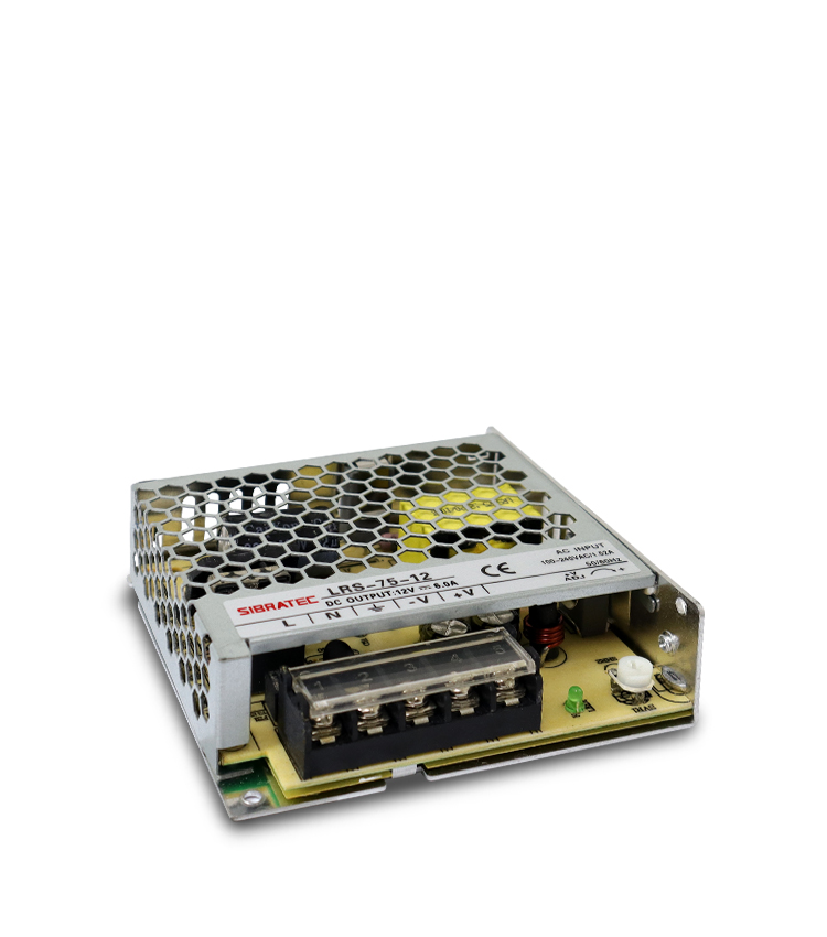 Fonte Chaveada Entrada 110/220Vca - Saída: 12Vcc de 75W 6A (Padrão Americano) - LRS-75-12V