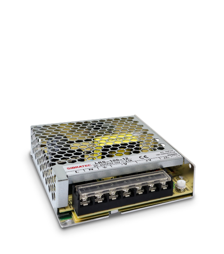 Fonte Chaveada Entrada 110/220Vca - Saída: 12Vcc de 100W 8,5A  (Padrão Americano) - LRS-100-12V
