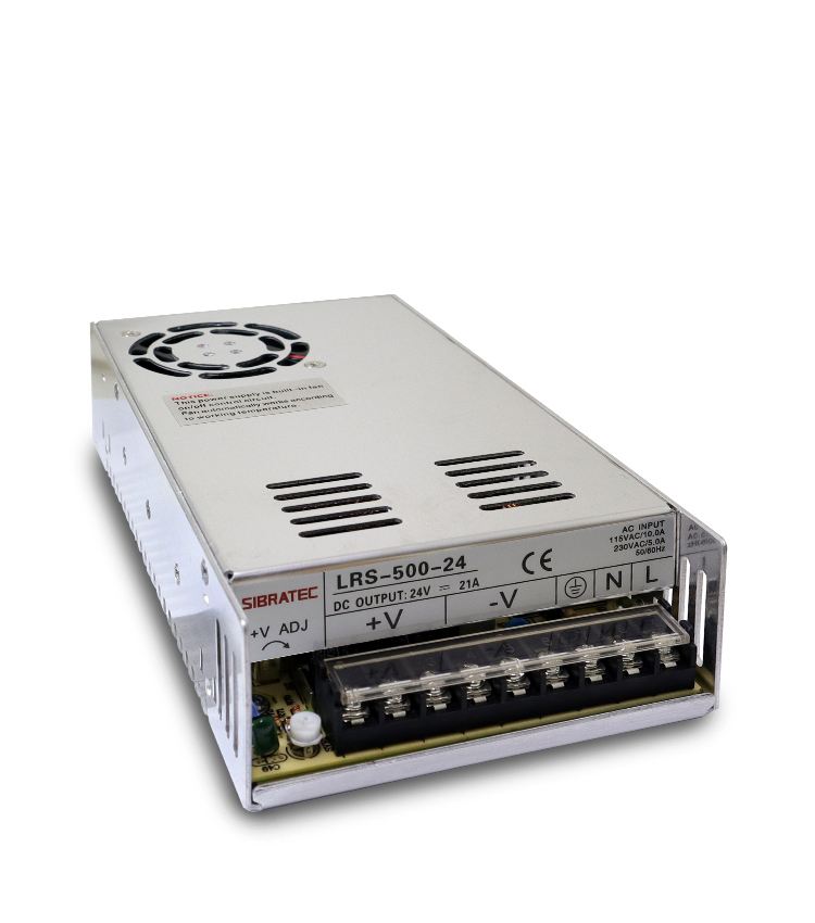 Fonte Chaveada Entrada 110/220Vca - Saída: 24Vcc de 500W 21A (Padrão Americano) - LRS-500-24V
