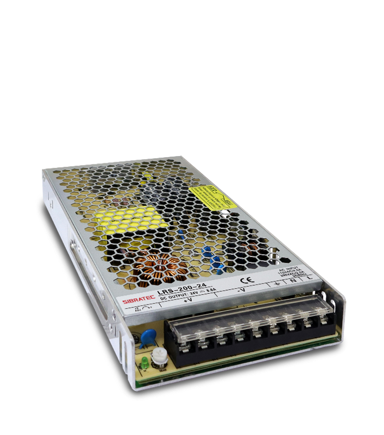 Fonte Chaveada Entrada 110/220Vca - Saída: 24Vcc de 200W 8,8A (Padrão Americano) -  LRS-200-24V