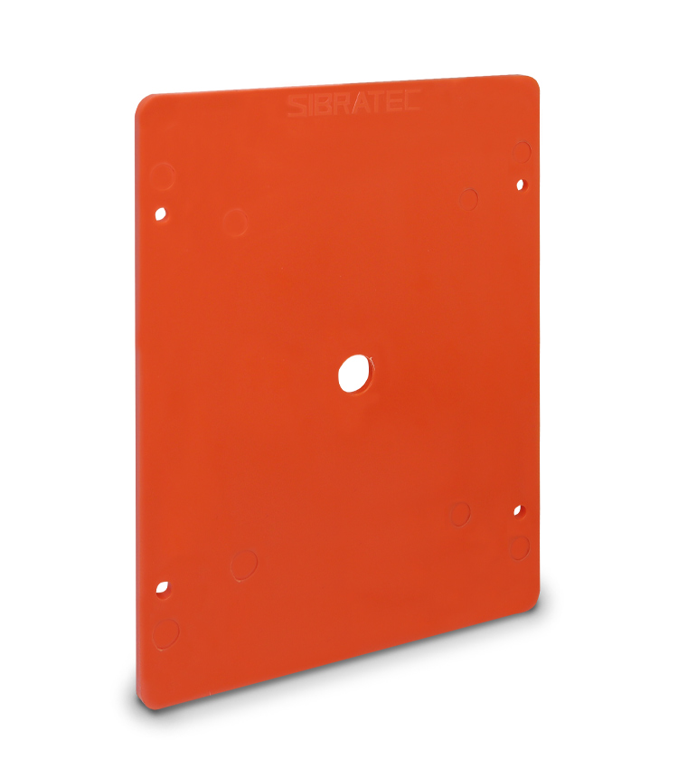 Placa de Montagem Plástica Cor Laranja para Caixa Média C245xL165xP4mm