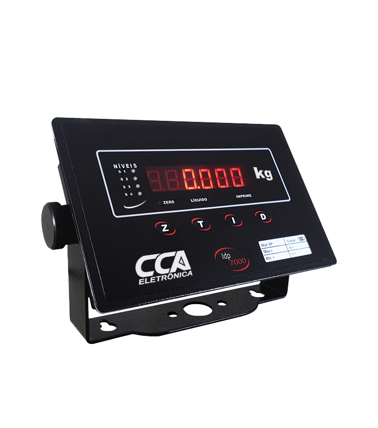 Indicador de Peso CCA para Automação modelo PLUS com 4 Saídas - Gabinete Aço Carbono 176x115mm
